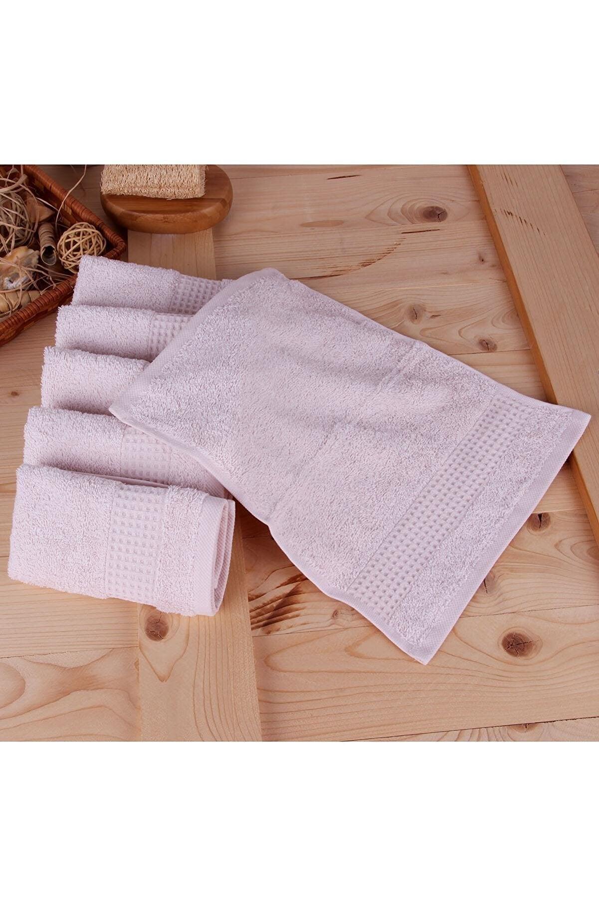 6 Piece 100% Cotton Washcloth Towel Set (Pink) - sinnohome 