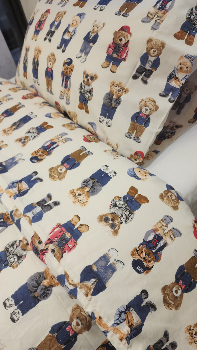 Tiktok Polo Bear Sheets Queen Single Duvet Cover Set POLO BEAR