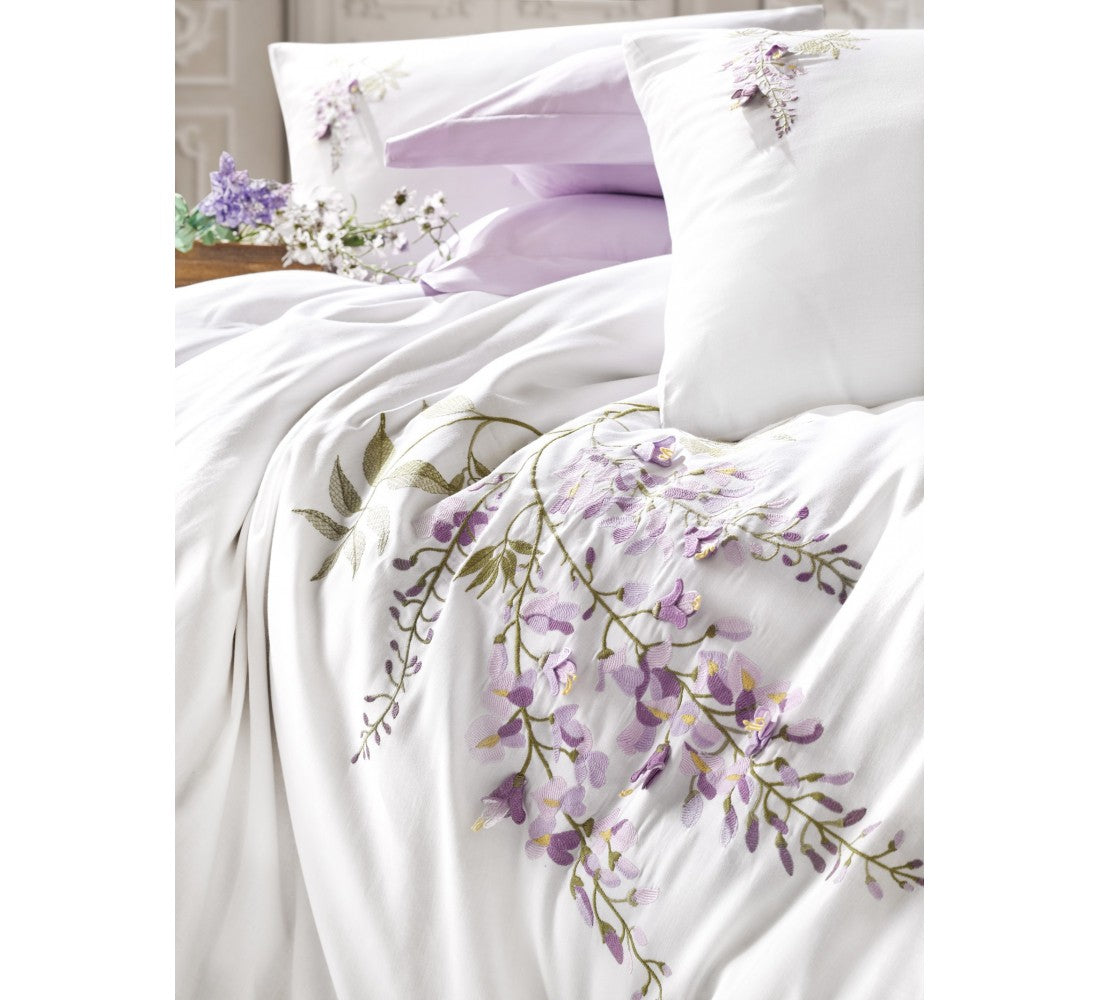 3D Embroidered  Double Duvet Cover Set MITA