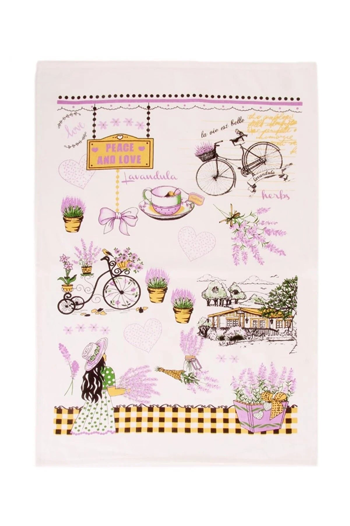 2 Pieces 100% Cotton 50x70 Printed Kitchen Drying Towels