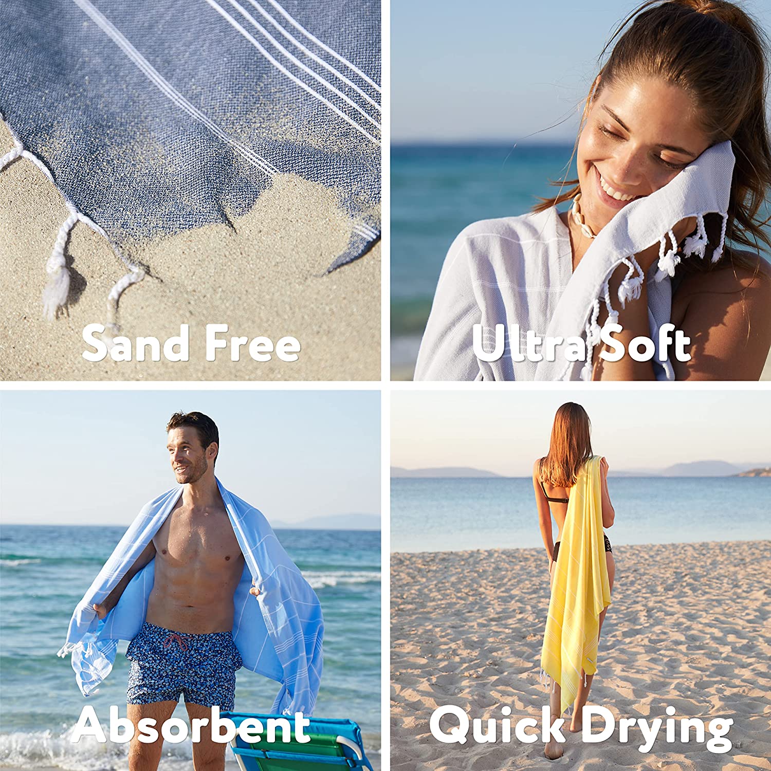 Peshtemel Beach towel backside towel fabric green