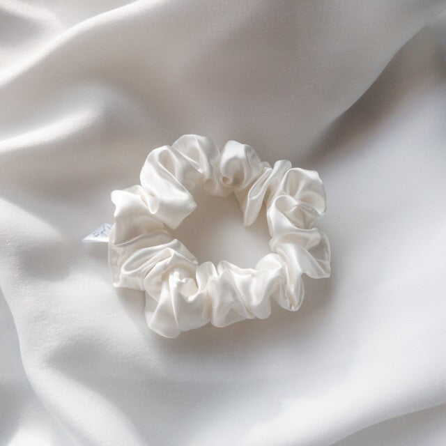 100% silk elasticated scrunchie