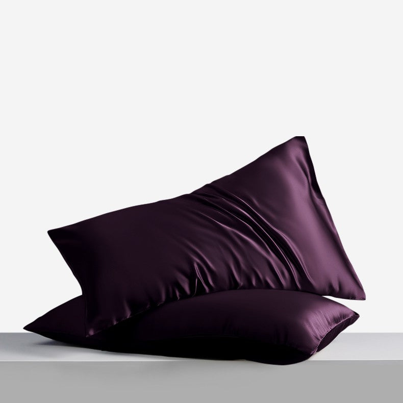 100% Pure Silk Pillowcase  2 Pieces - PURPLE - Zippered