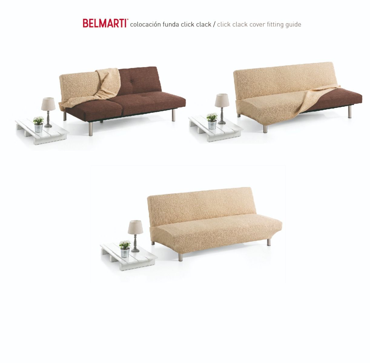Bi-elastic Clic Clac sofa cover Elegant Belmarti