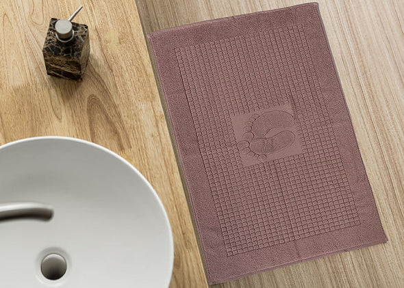 Footprint Bath Mat Towel Purple