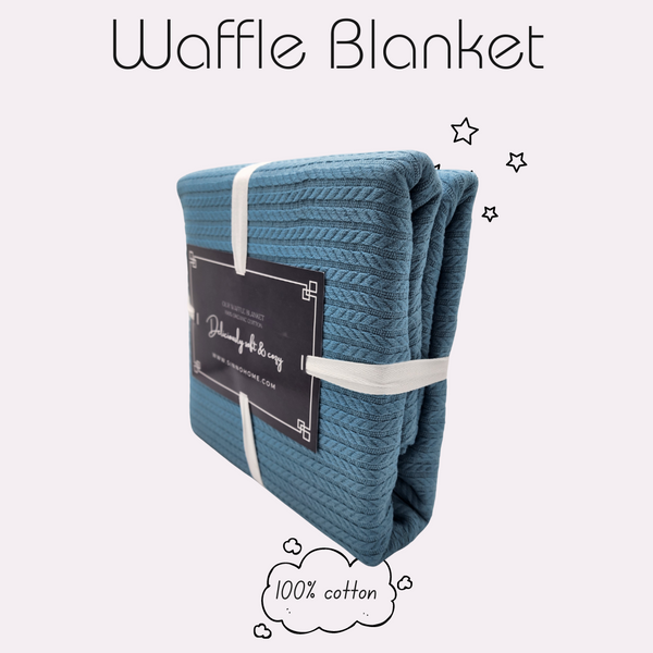 waffle Summer blanket | single petrol