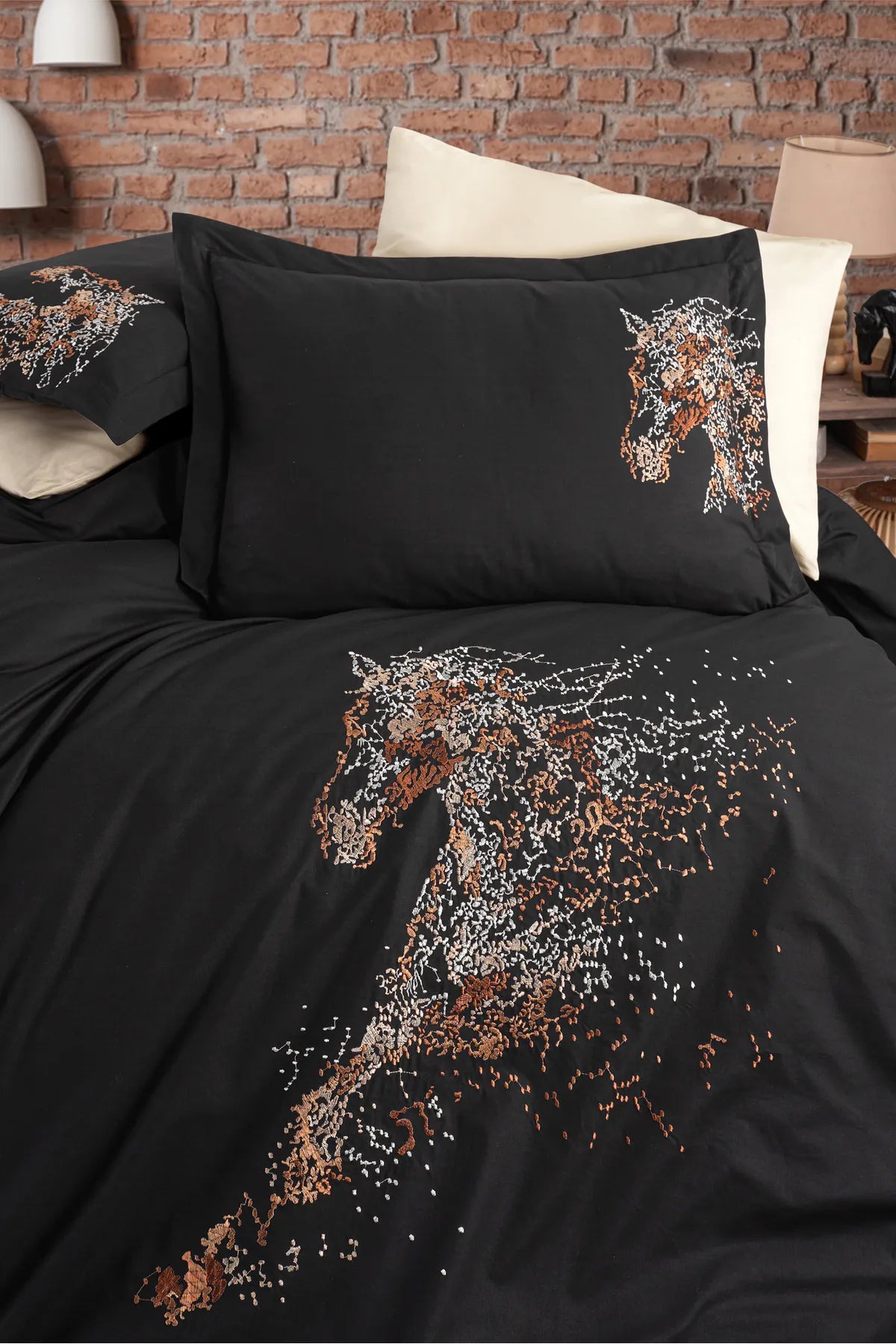 Poplin Double size 3d Embroidered Duvet Cover Set