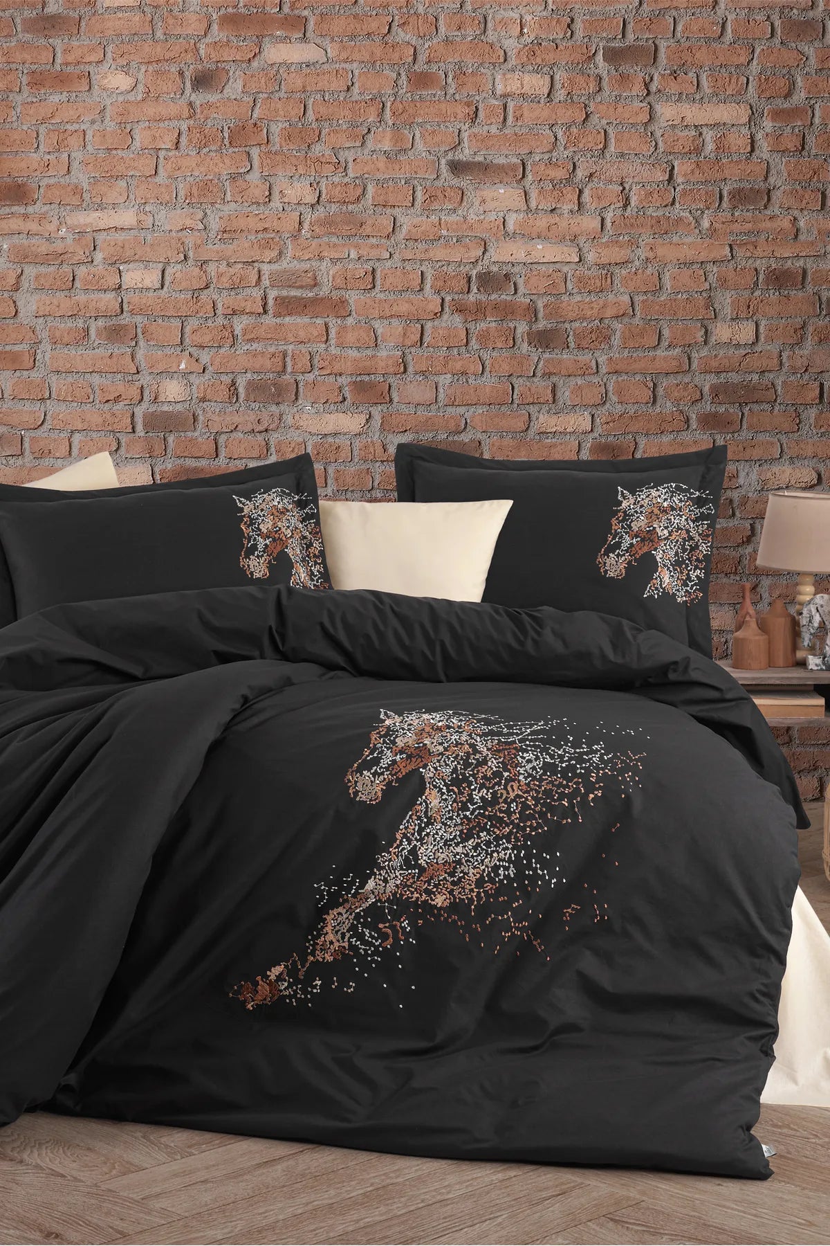 Poplin Double size 3d Embroidered Duvet Cover Set