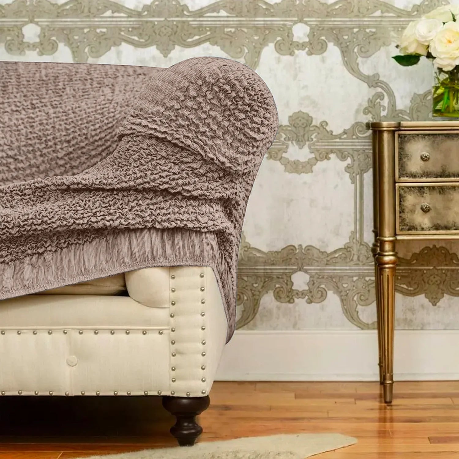 PAULATO SOFA SLIPCOVER TAUPE