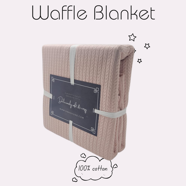 waffle Summer blanket | Queen Light pink