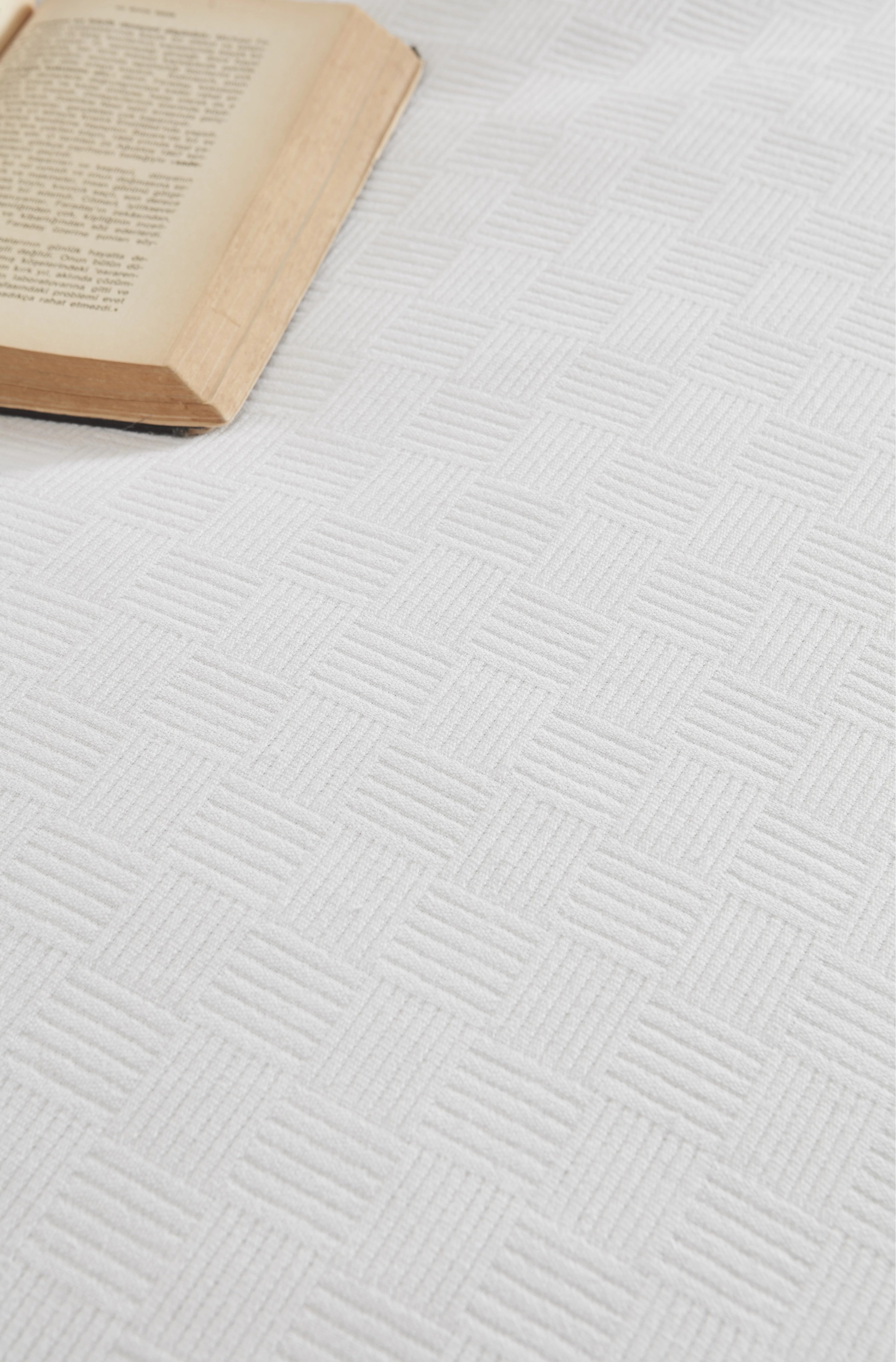 Checker Pattern All White White Checker Pattern Pique Double – sinnohome