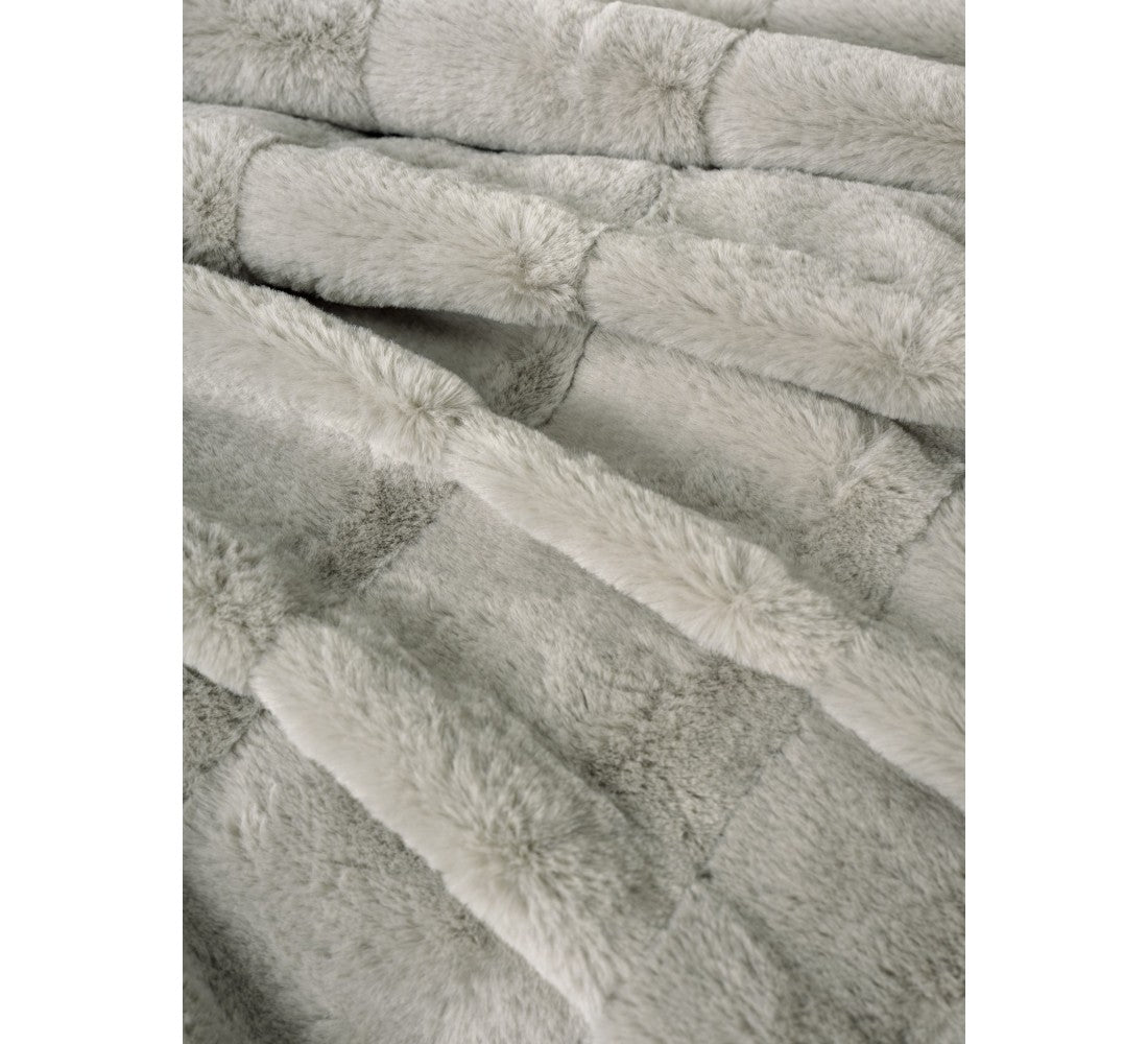 Trim Double Fur Blanket Duvet Cover Set Suave