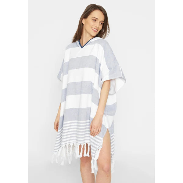 Adult Malibu Beach Poncho - Calypso Coral