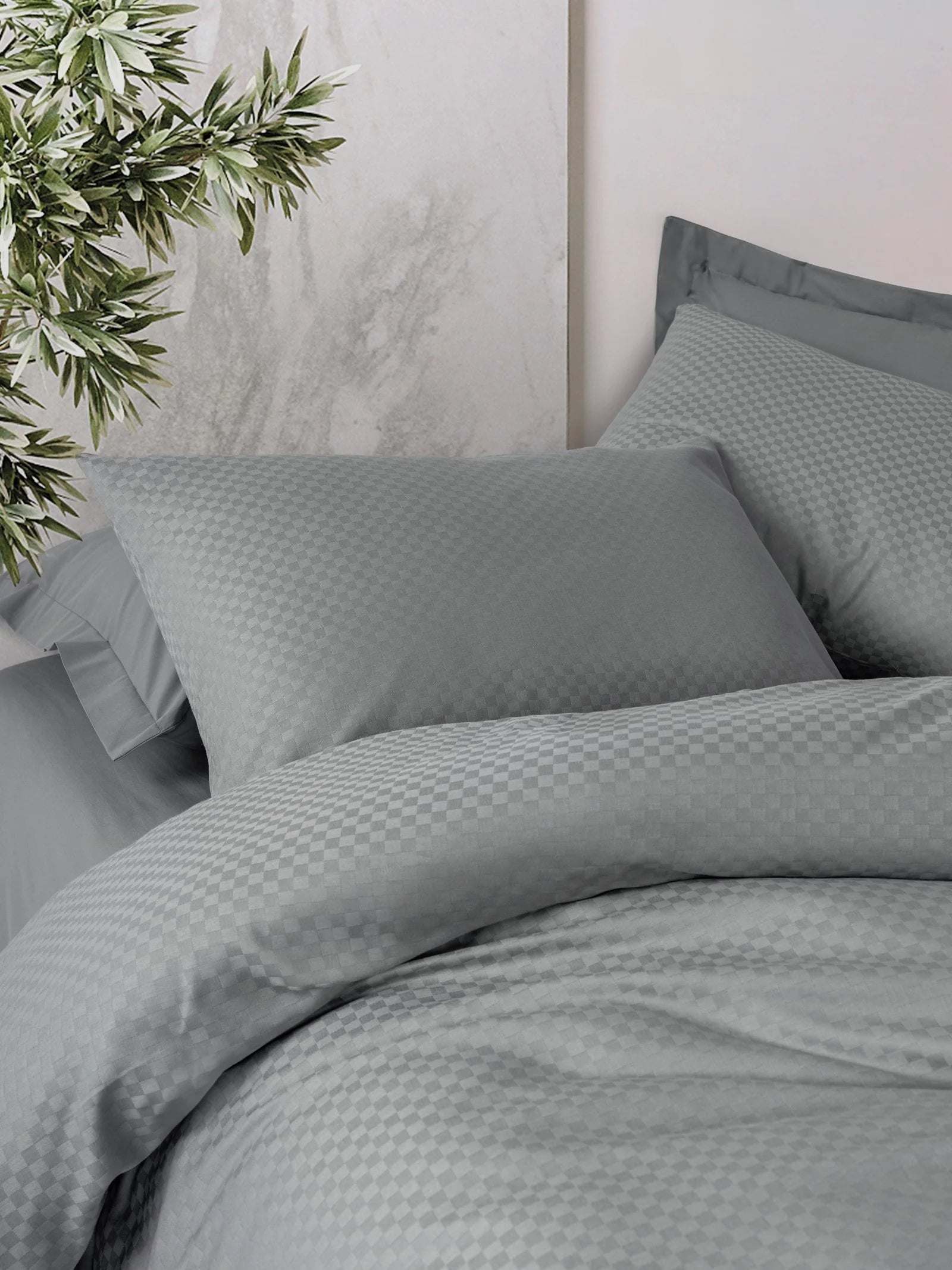 double size Duvet Cover Set PLAIN grey