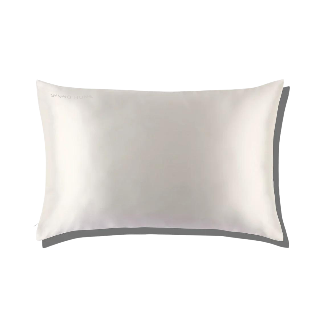2 pcs 100% Pure Mulberry Silk Pillowcase - Zippered off-white
