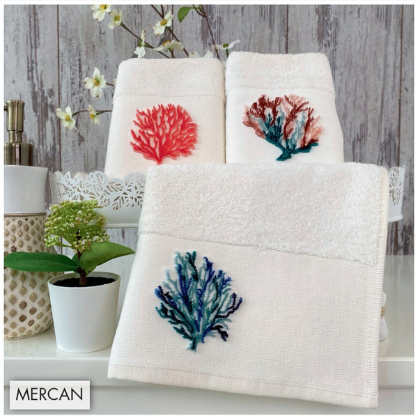 3 pcs Embroidered Bamboo  Hand Towel