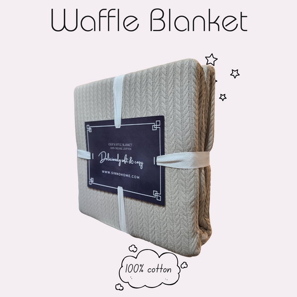 waffle Summer blanket | single beige