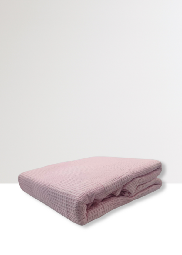 waffle Summer blanket | queen Pink