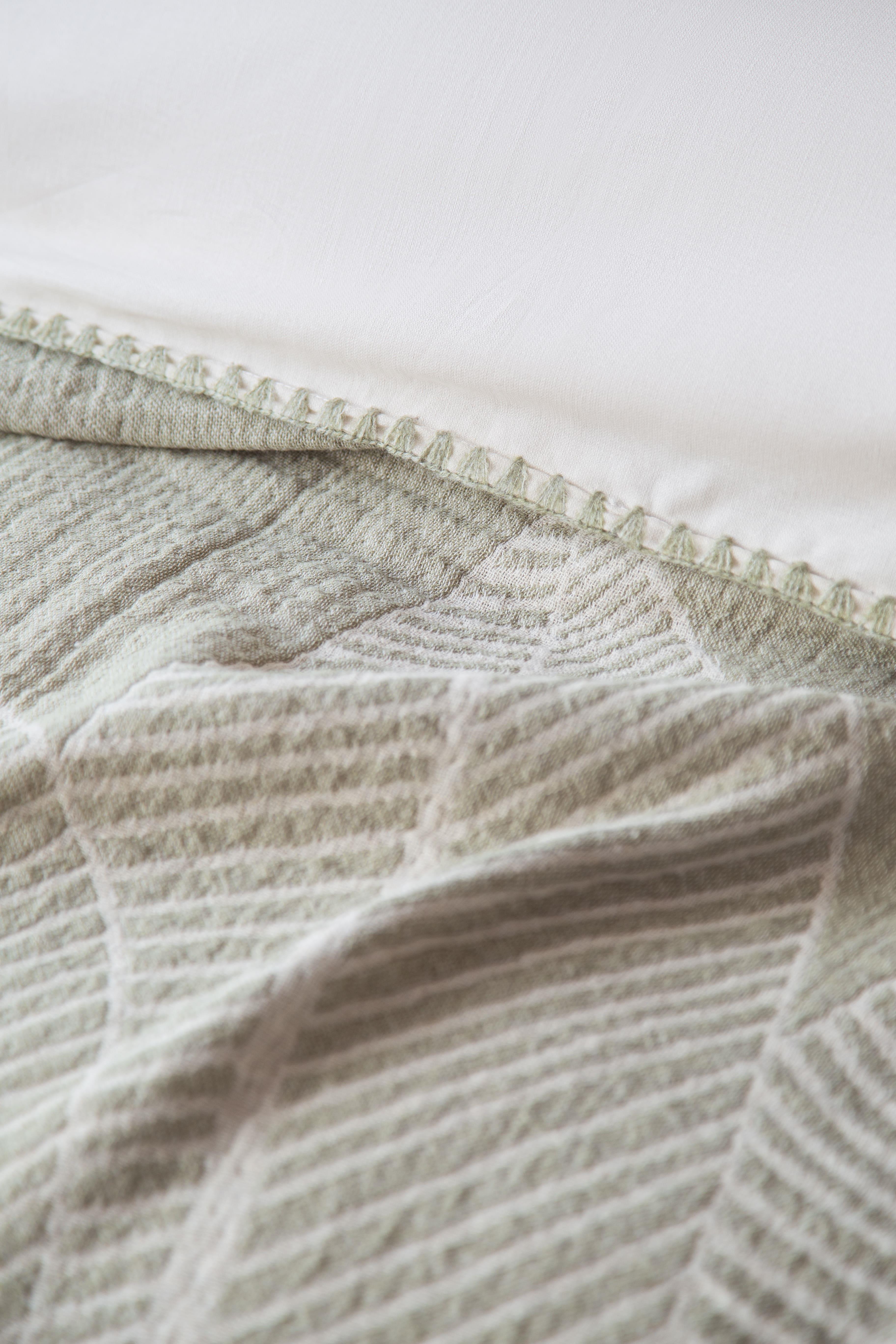 DOUBLE MUSLIN BEDSCAPE DUVET COVER SET JUNE ISLAND - PIQUE SET