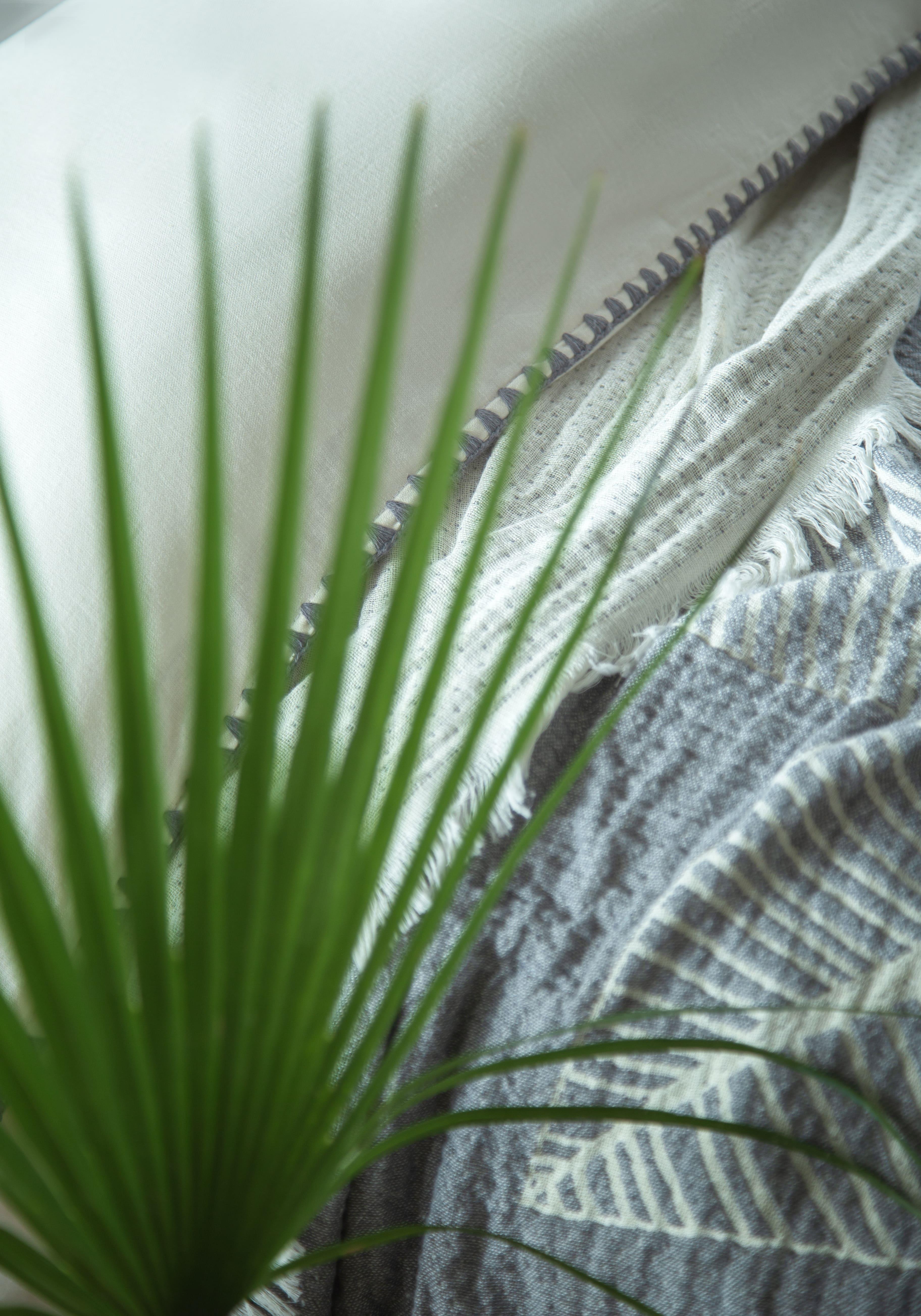 DOUBLE MUSLIN BEDSCAPE DUVET COVER SET JUNE GREY - PIQUE SET