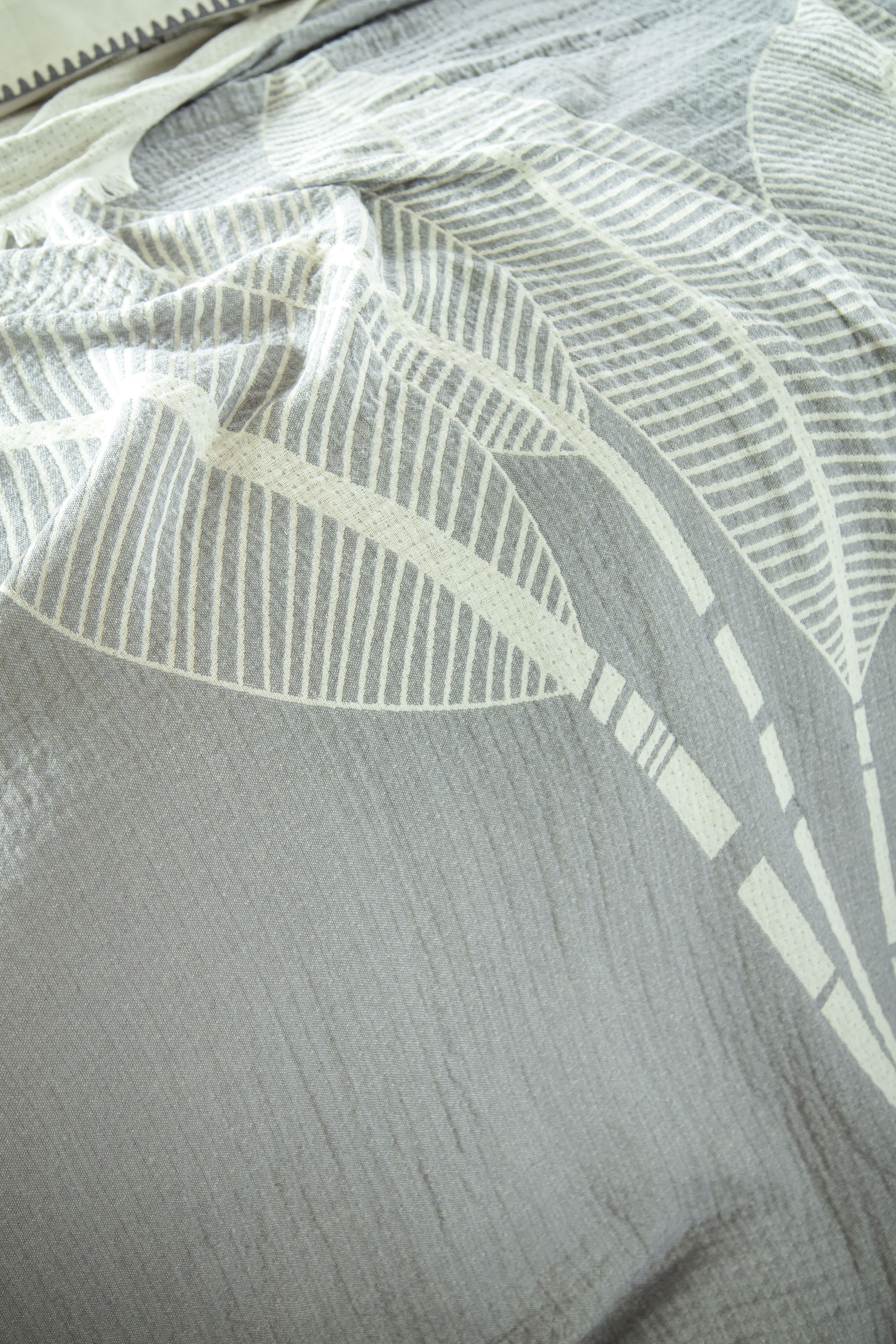 DOUBLE MUSLIN BEDSCAPE DUVET COVER SET JUNE GREY - PIQUE SET