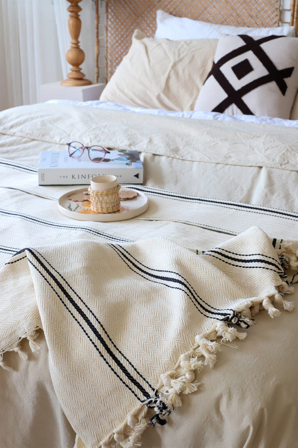 Peshtemal Yarn Dye Bedspread Double Striped Trio