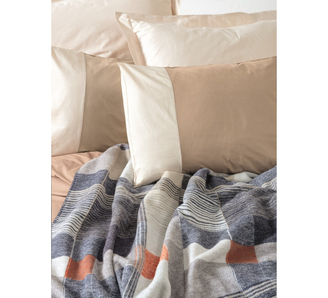Double size Cotton Blanket with Duvet Cover Set Beige Clement