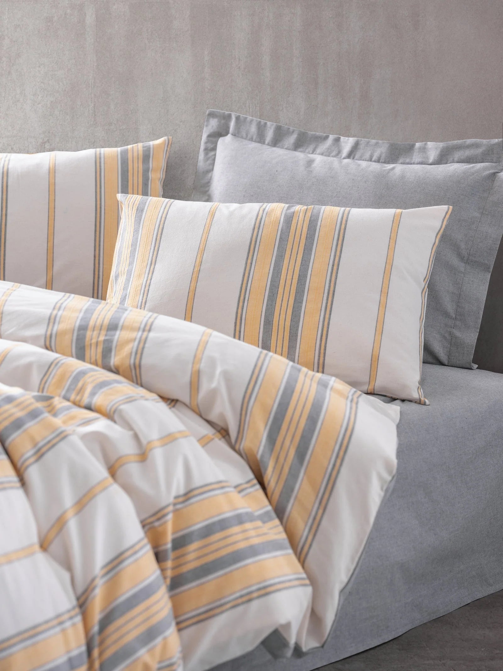 Natureforce Yarn Dyed Double Duvet Cover Set Tribus Yellow