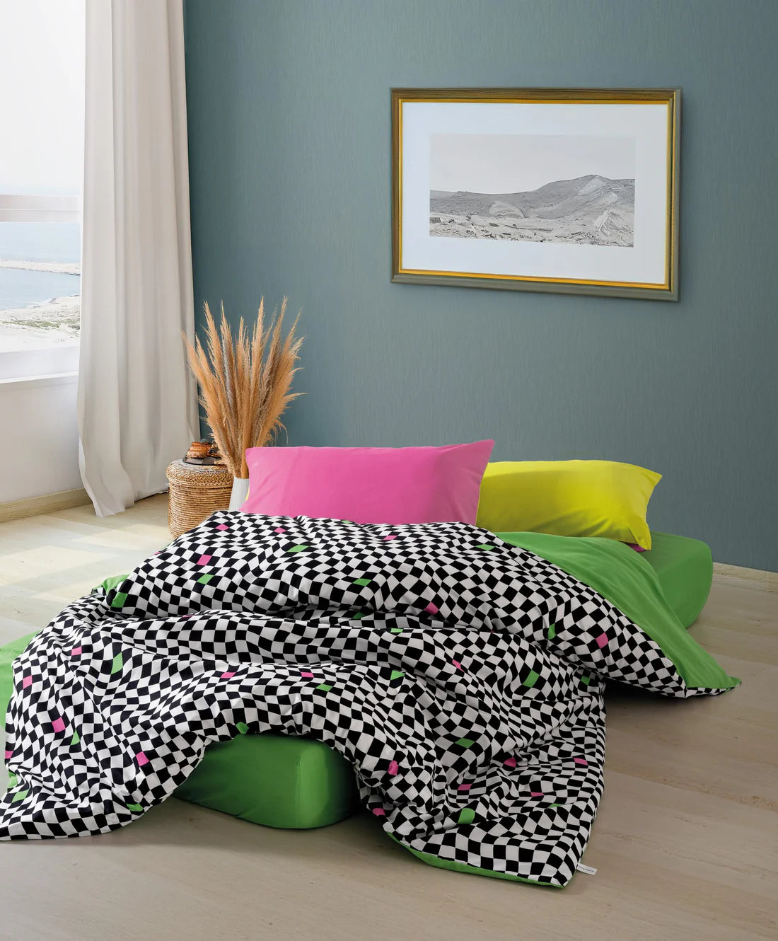 Single size Duvet Cover Set Dazzle Green