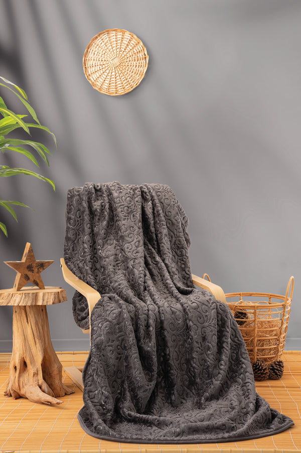 Emboss Double Blanket Anthracite