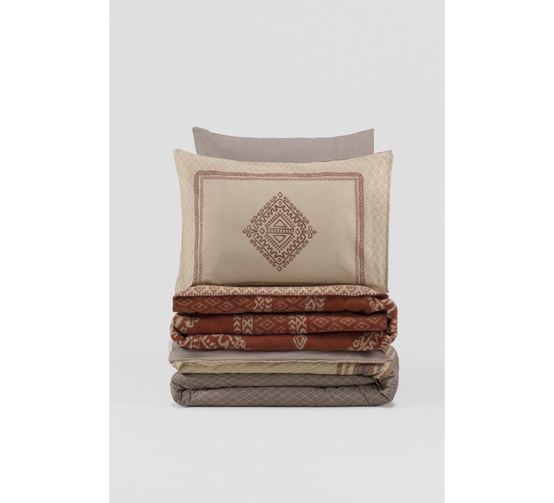Single Bed Double Face  Winter Blanket Full  Set Hardy Brown