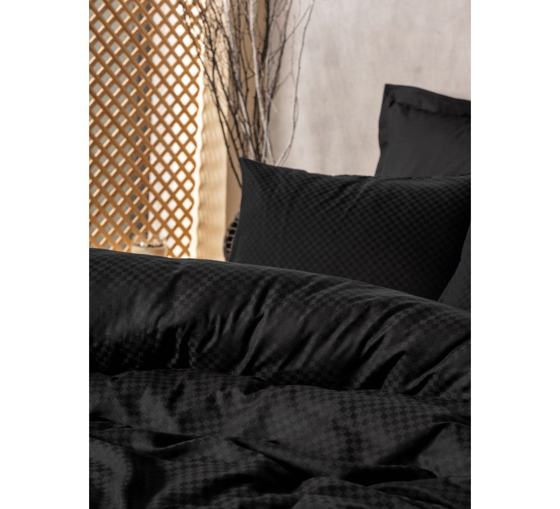 Double size Duvet Cover Set PLAIN BLACK