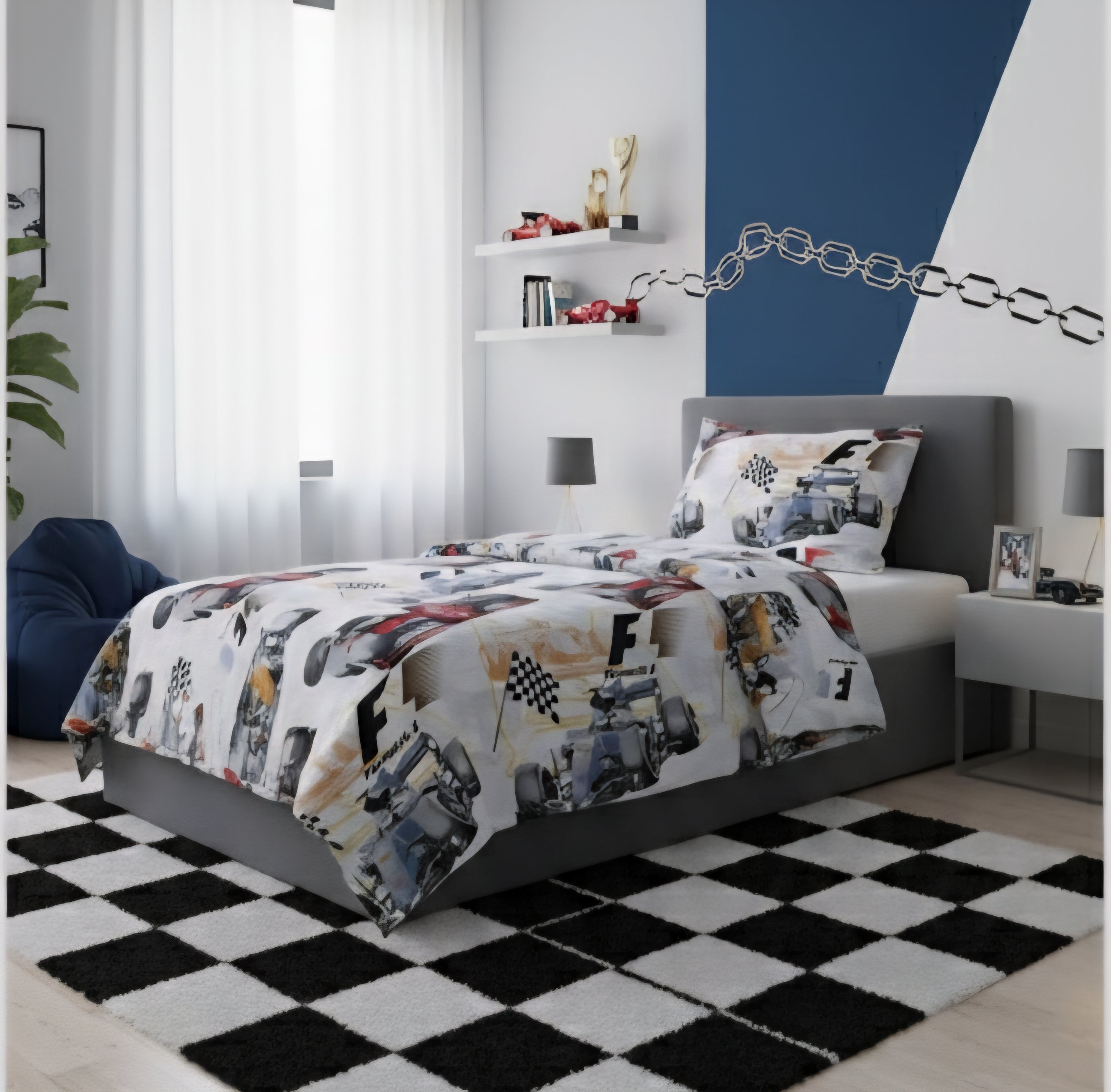 Single Duvet Cover Set F1 racing