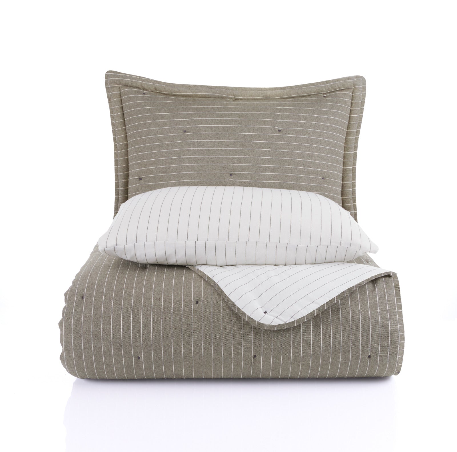 Soft Dreams Single Natural Bedspread Set Khaki