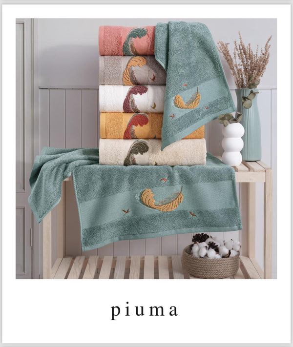 6 pieces Bamboo Face towels embroidered