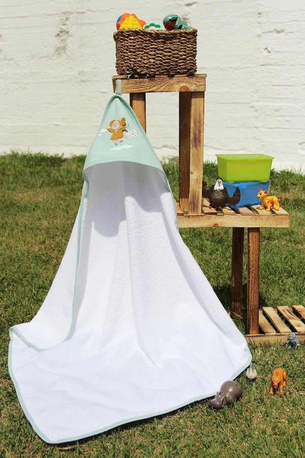Baby towel hood Cotton 90x90cm Embroidered - sinnohome 