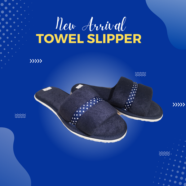 Towel Terry Open Toe Slippers