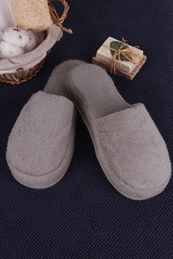 Fluffy  Bamboo Cotton  Slippers Beige - sinnohome 