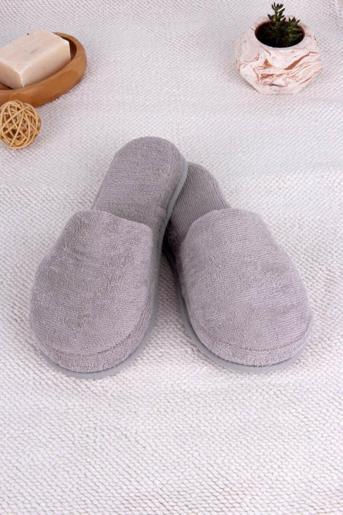 Fluffy  Bamboo Cotton  Slippers Grey - sinnohome 