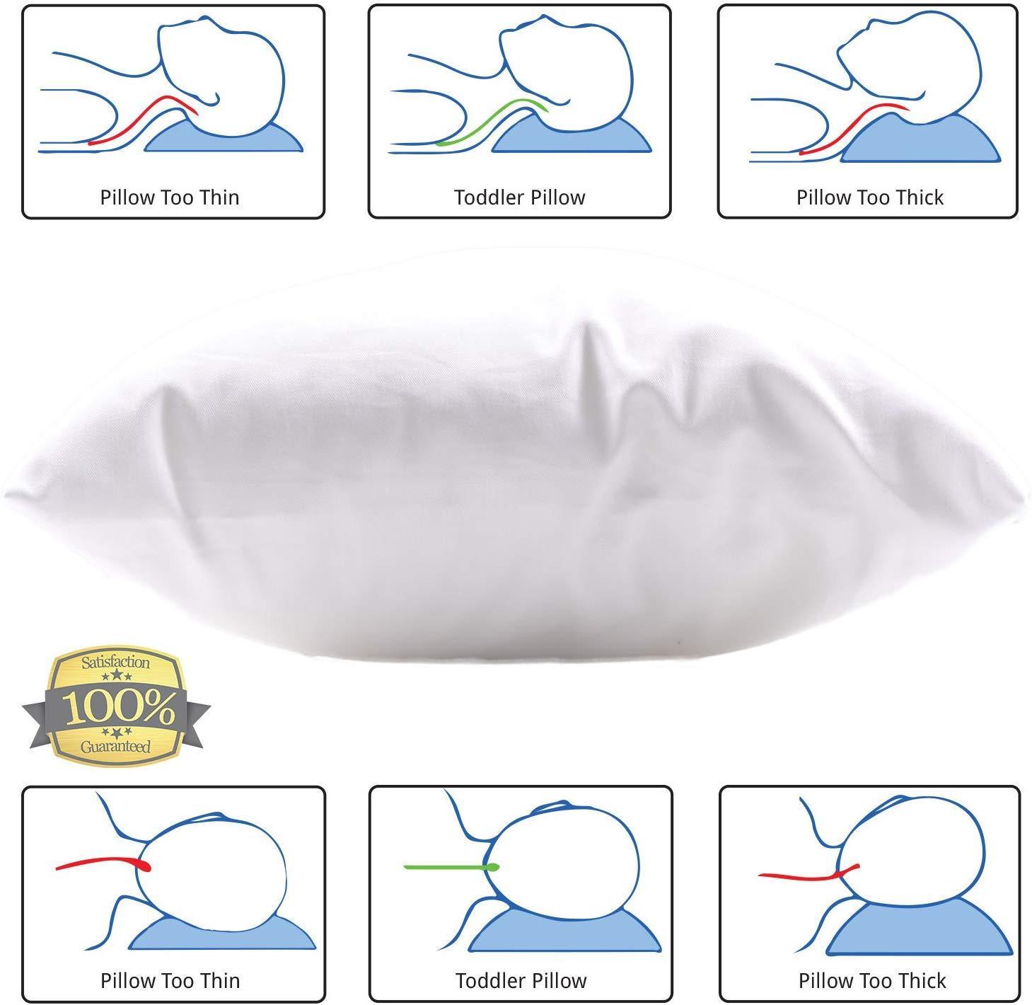 Toddler Baby Pillow with white pure cotton Cover - sinnohome 