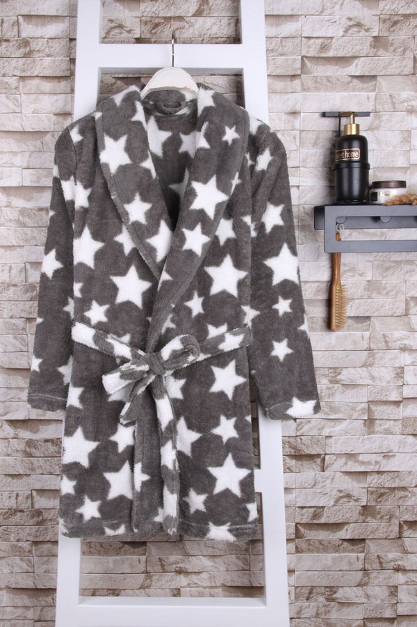 Winter Plush Robe Stars