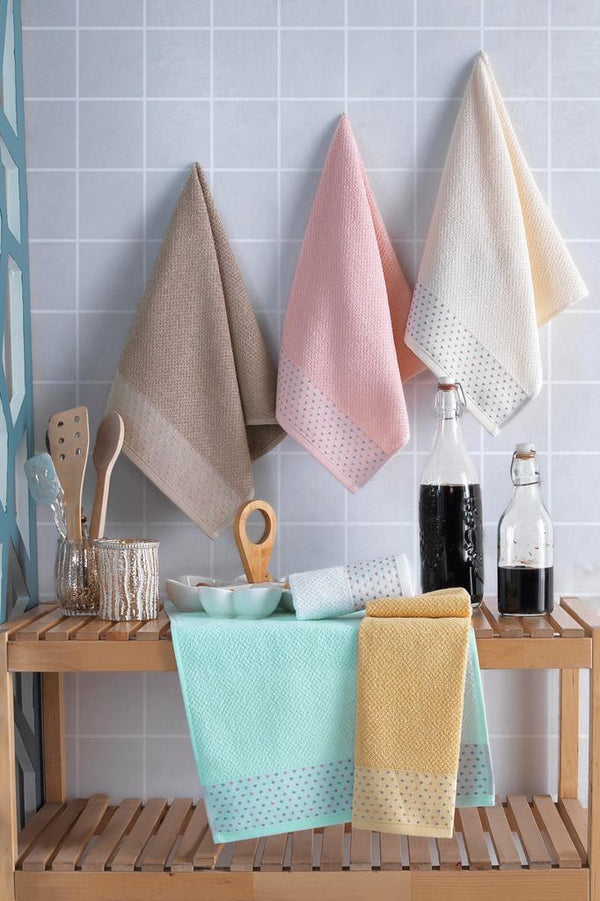 6 pcs set of kitchen towels pure cotton fabric