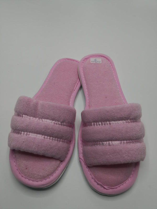 Towel City Classic Terry Open Toe Slippers - sinnohome 