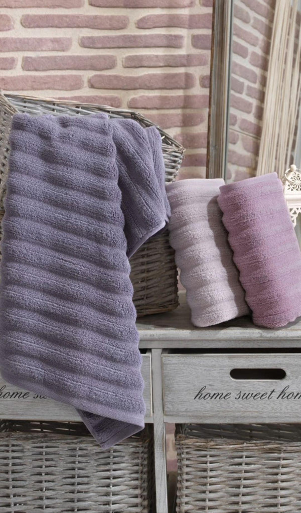 4 Pcs Set Face OR Hand Towel Bamboo Cotton  SOFIA - sinnohome 