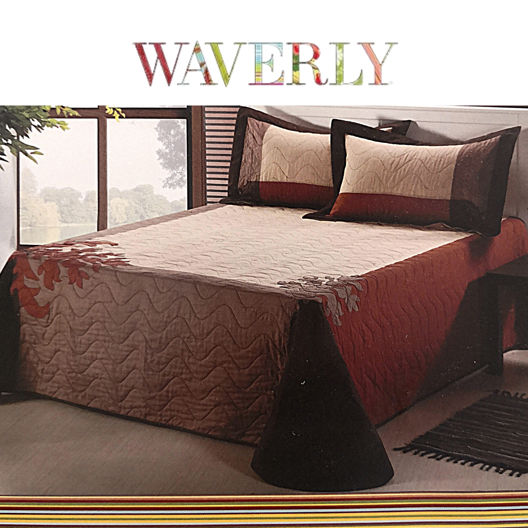 Waverly single embroidered cotton bedspread