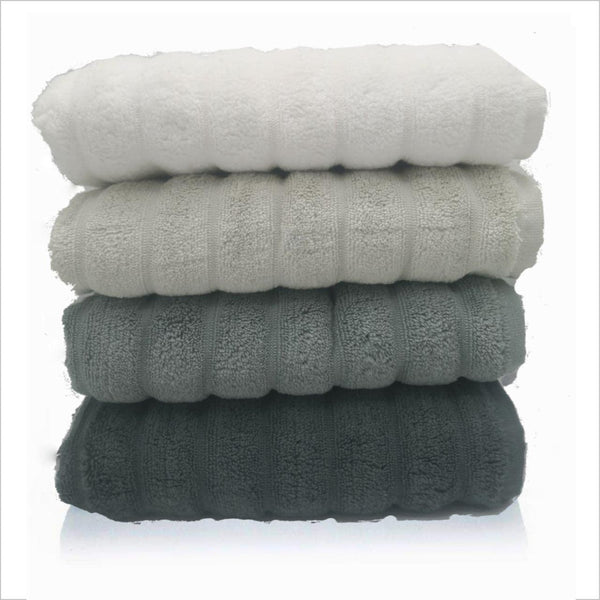 4 Pcs Set Face OR Hand Towel Bamboo Cotton SOFIA (green) - sinnohome 